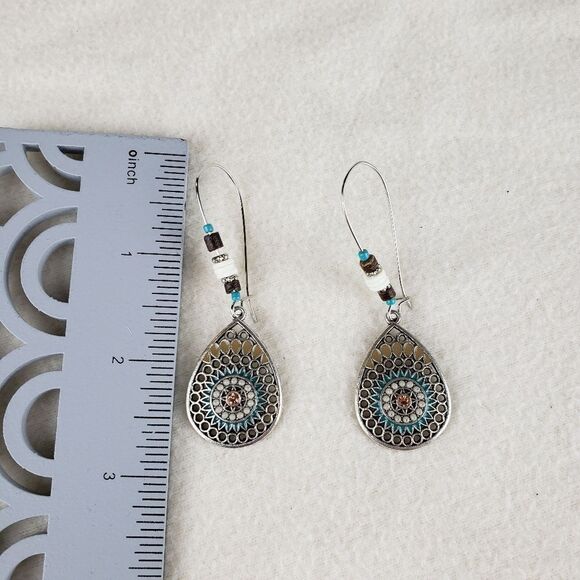 Beaded Mandala Earrings - Picture 3 of 3